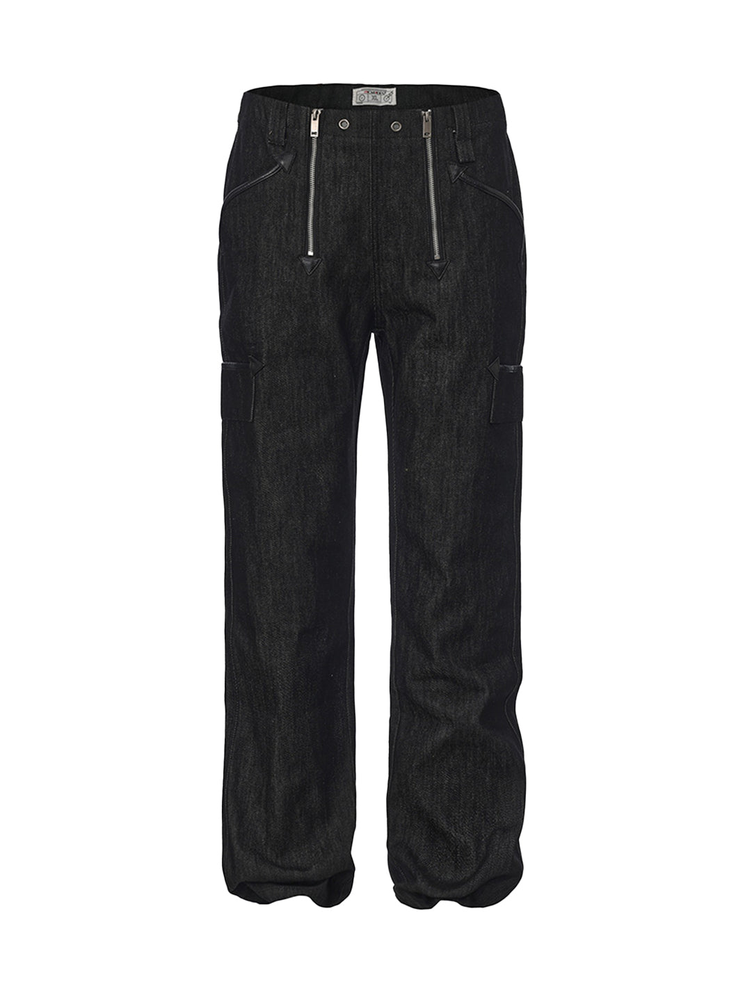 DND4DES | Double Zipper Leather Patch Flare Jeans - PSYLOS 1, DND4DES | Double Zipper Leather Patch Flare Jeans, Jeans, DND4DES•JAPAN, PSYLOS 1